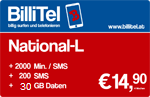 BilliTel National-L € 14,90